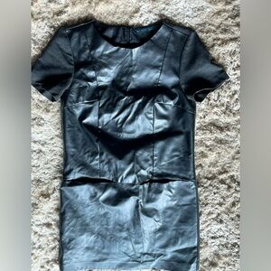 ZARA Faux Leather Muni Dress